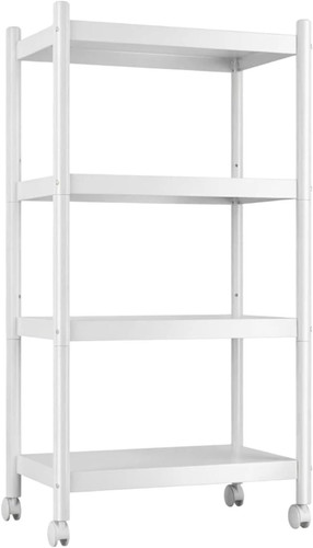 Tier white metal shelving - white,